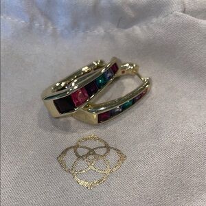 Kendra Scott Gold Hoop Earrings in Multi Mix